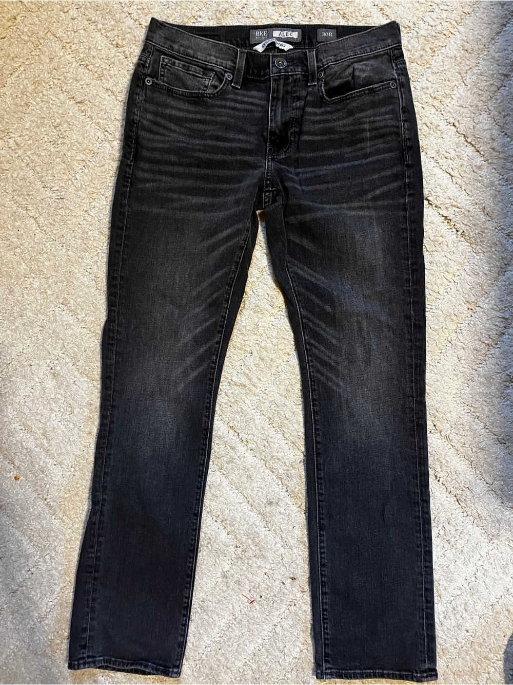 Men's BKE ALEC straight leg washed black BOOTCUT  jeans SIZE 30
32 inch inseam